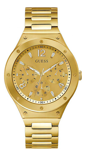 Reloj Dorado Hombre Scope Marca Guess Color Del Fondo Dorado Color De La Correa Dorado Color Del Bisel Dorado