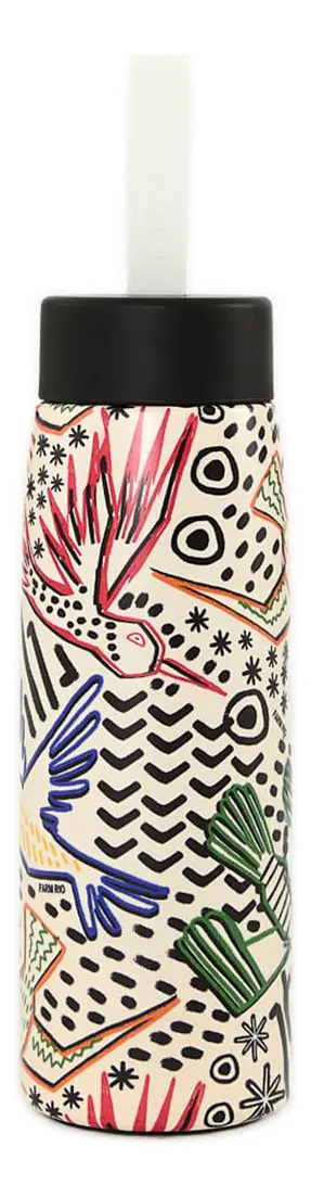Garrafa Farm Que Sede Beija Flor Urbano 500 Ml Cor Branco