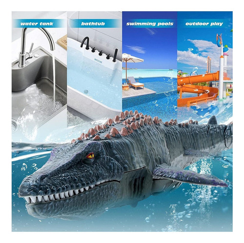 2.4g Dinossauro Mosasaurus Barco Rc De Mergulho De Controle