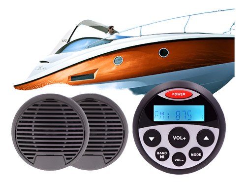 Impermeable Mp3 Player Radio Fm Altavoz Calibre Estilo Barco