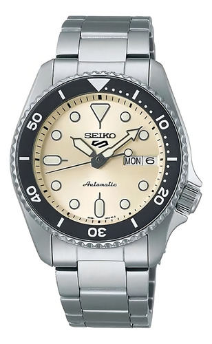 Seiko 5 Sports Skx Midi Reloj Automático Srpk31k1, Color Crema/gris, Crema/gris