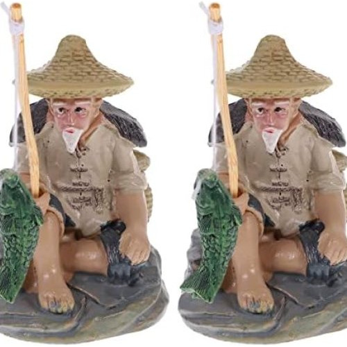 Figura Decorativa De Pescador En Miniatura (2 Unidades), Dis