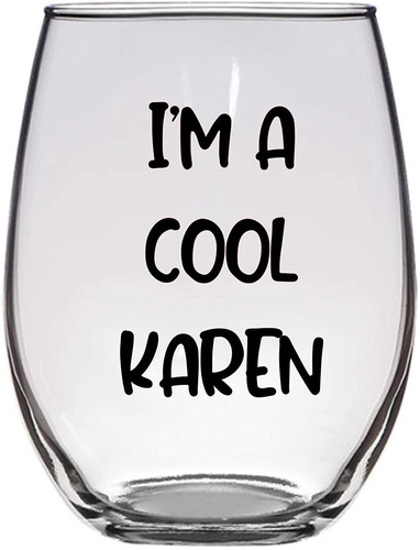 Copa De Vino Con Diseño De Im A Cool Karen, 21 Oz, Divertida