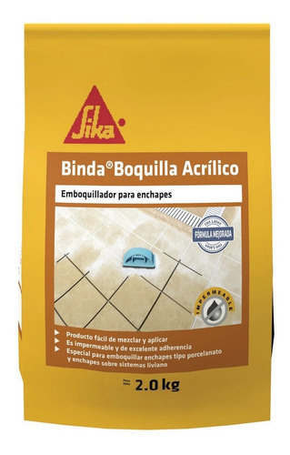 Sika Binda Boquilla Acrílico Para Enchapes Beige 2kg