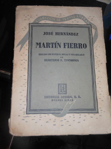 * Jose Hernandez - Martin Fierro - E. Tiscornia