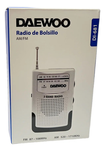 Radio De Bolsillo 2 Banda Am/fm Blanco Daewoo Di-681