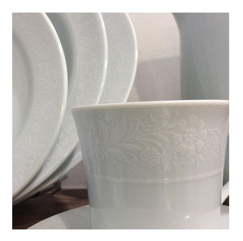 Conjunto De Jantar 42 Pçs Porcelana, Noiva, Renda - Schmidt