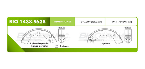 Balatas Tambor Nissan Tsubame 1.6l 1993-2004 Bioceramic