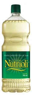 Aceite puro de soya vegetal Nutrioli botellasin TACC 946 ml