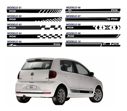 Adesivo Faixas Laterais Para Volkswagen Fox 20578