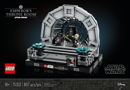 Kit Lego Star Wars 75352 Diorama Trono Del Emperador 807 Pz Cantidad De Piezas 807