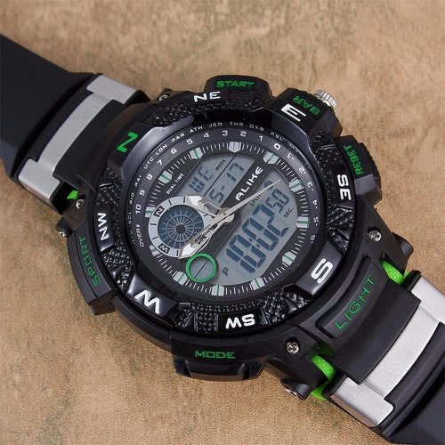 Reloj Militar S-shock Luz Sumergible Rojo, Azul O Amarillo