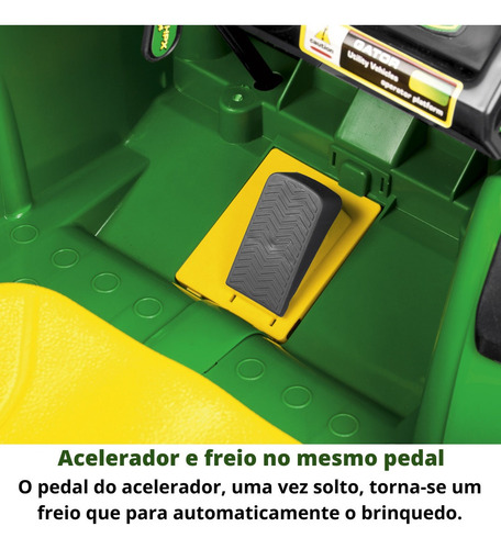 Trator Elétrico Peg Perego John Deere Gator Hpx 12v 2 Lugare