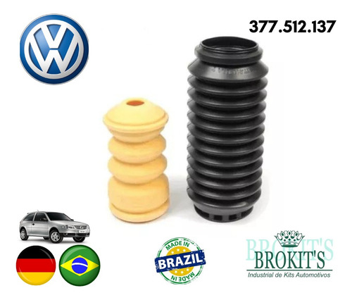 Kit Tope Amortiguador Trasero Vw Gol Parati Saveiro 