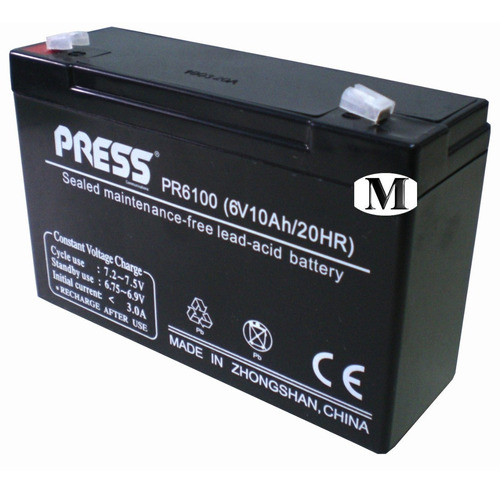 Bateria Acumulador Gel 6v 10a Amper Pro1 Plomo-calcio