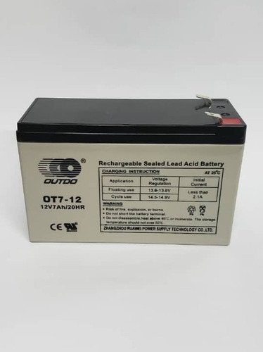 Bateria Recargable 12 V / 7 Ah Para Ups Y Centrales