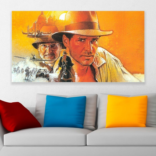 Cuadro Decorativo Indiana Jones Ultima Cruzada 2 Art 80x50cm