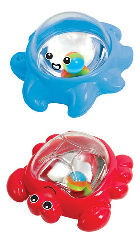 Playgo Octopus Y Crab Rattle Baby Bath Toy | Juego De Juguet