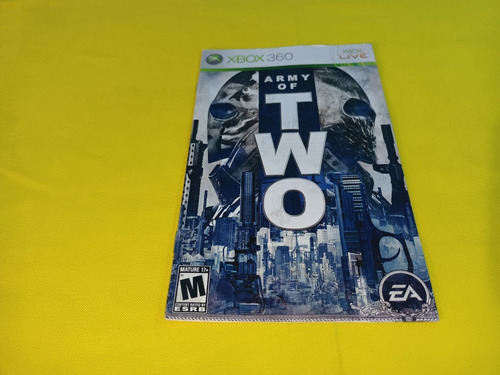 Manual Original Army Of Two Xbox 360