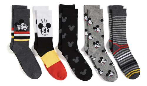 Paquete De 5 Calcetines Mickey Mouse Para Hombre