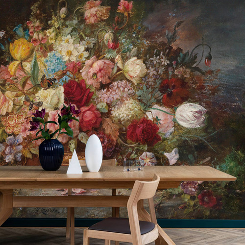 Lienzo Mural De Pared Con Forma De Rosa, Diseño De Flores, P