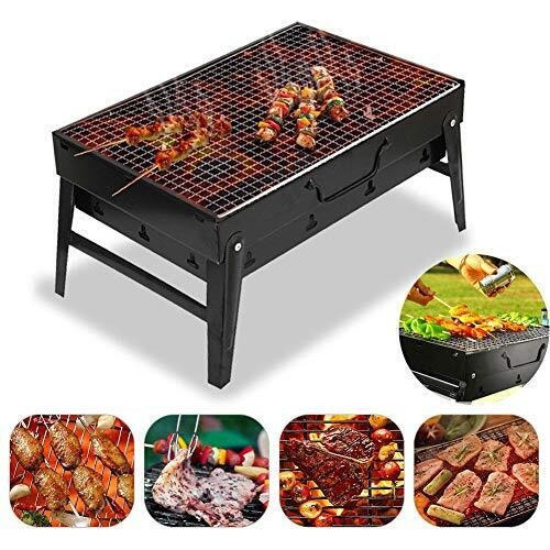 Mini Parrilla Portatil Brasero De Mesa Asado Carbon Leña