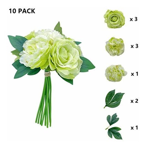 Flores Verdes Ramo Artificial Para Decoración, Passionfores | Envío gratis