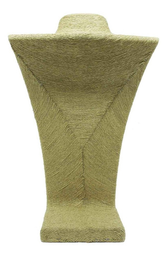 Busto De Mdf Revestido Em Sisal Para Colar - 43 X 25 Cm