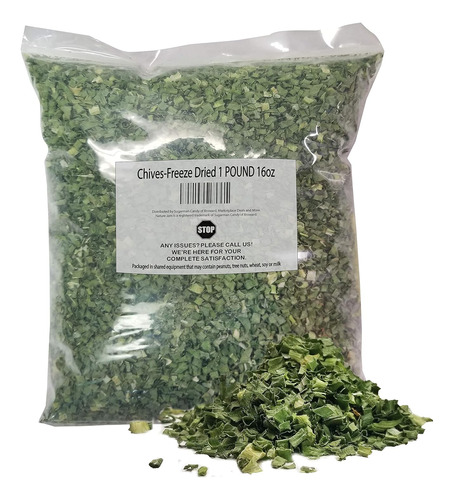 Chives-freeze Dried 1 Pound-heat Sealed For Freshness 16 Oz