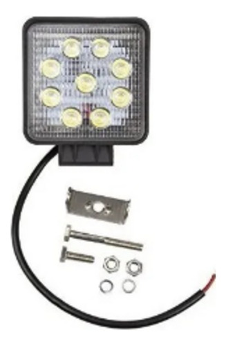 Foco Led Neblinero 27w Cuadrados 9 Led 4x4 - Generico