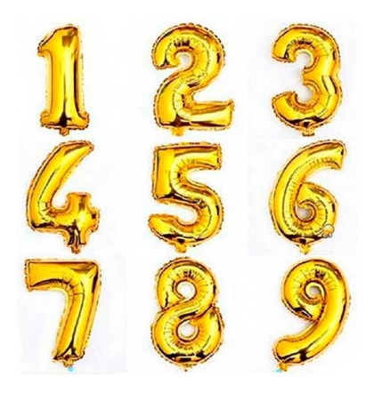 Globos Metalizados De Numeros 16 Pulgadas Fiestas Y 