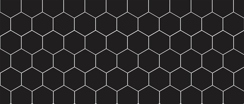 Vinilos Decorativos Fondo De Azulejos Hexagonal 150x60cm Negro
