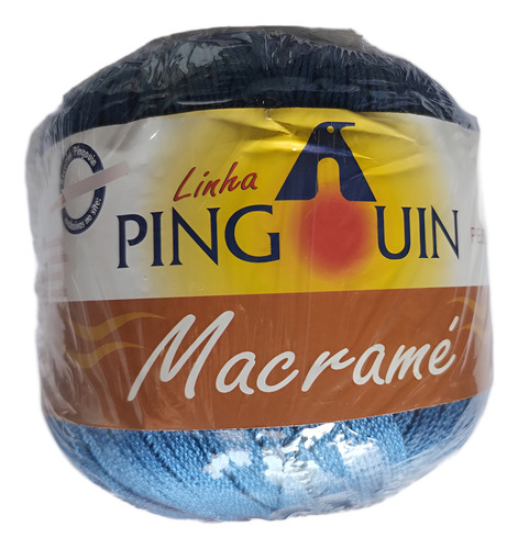 1 Kilo Macramé Pingouin De Algodón 100% Ovillo De 100g Azul