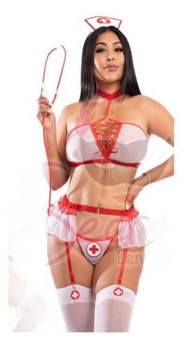 Conjuntos Lencería Disfraz Dama Mujer Enfermera