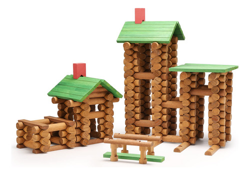 Juego De Cabañas De Madera Building House Toy Sainsmart Jr.,