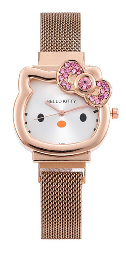 Relógio Feminino Infantil Hello Kitty Pulse Magnética Rosa