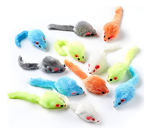 Juguete Para Gatos Interactivo Ratones Simulados Felpa 30pcs