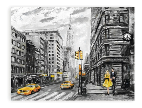 Imagen 1 de 1 de Láminas Para Cuadros - Ciudades Del Mundo Pintura New York