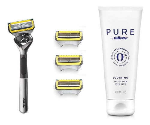 Imagen 2 de 2 de Gillette Fusion Proglide Shield + Crema Pure Premium Edition