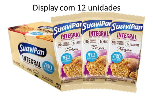 Bolinho De Nozes Integral Suavipan Display C/ 12 Unid