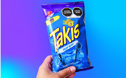 Takis Azules Blue Heat (10 Bolsas De 65 Gr. C/u). Barcel.