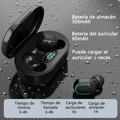 Imagen 2 de 6 de Audífonos Inalámbricos E7s C/bt, Manos Libres Y Pantalla Led