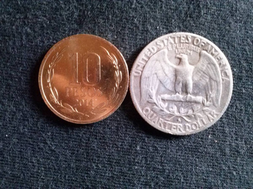 Moneda Estados Unidos Quarter Dollar Plata 1954 Ceca S (c8)