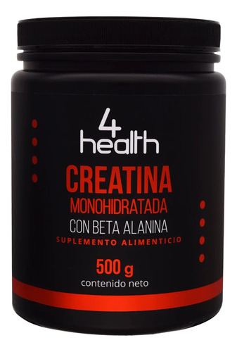 Creatina Monohidratada Con Beta Alanina 500 G Con 4 Health Sabor Sin Sabor