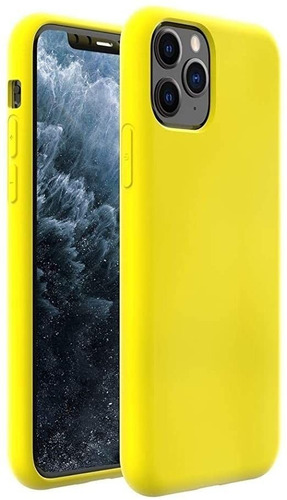 Carcasa iPhone 11 Pro Silicona Antideslizante Color Amarillo