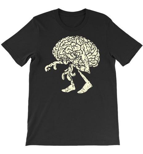 Playera 100 Algodon Modelo Tendencia Cerebro Caminando Moda