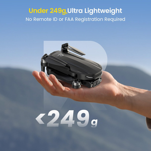 Drone Deerc D65 4k Gps Con Cámara Y Plegable Ligero Negro