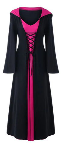 Vestido Mujer Cosplay Halloween, Diablo Negro Vestido Bruja