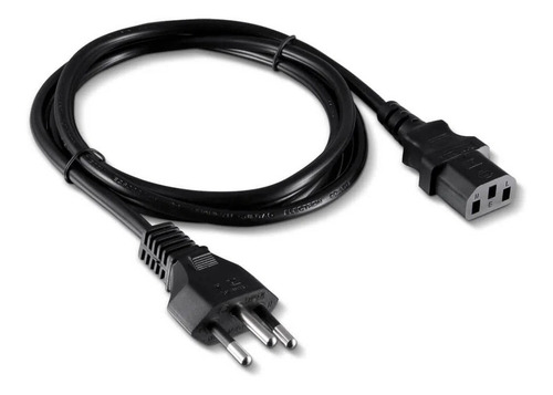 Cabo Forca Tripolar P/ Fonte Monitor Pc 1,5 M Padrão Inmetro