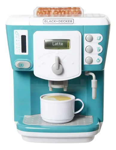 Idena Cafetera De Juguete Con Luces Y Sonidos – Aparato De Cocina Infantil Con Depósito De Agua, Espumador De Leche Y 3 Programas De Café, Incluye Taza, Pilas AA No Incluidas, +3 Años